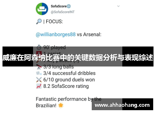 威廉在阿森纳比赛中的关键数据分析与表现综述